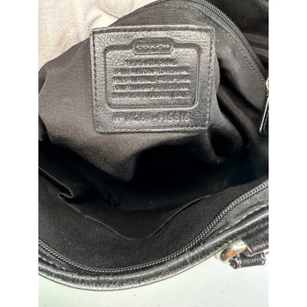 Coach Peyton Pocket Tote Black & Gray F19816 DAMAGED TRIM